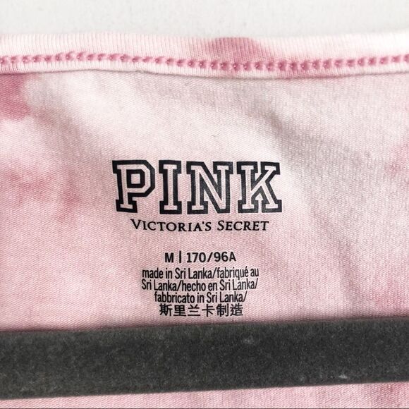 VICTORIA’S SECRET PINK | Long Sleeve Tie Dye Bodysuit Pink White Thong M - Picture 6 of 10